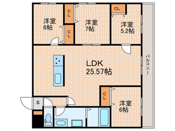 ＭＥＳＳＡＧＥ苦楽園三番町の物件間取画像